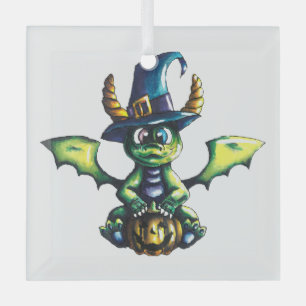Ornement En Verre Conception magique du dragon d'Halloween