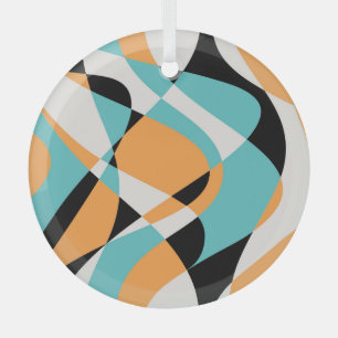 Ornement En Verre Conception Motif sans faille Abstraite Waves