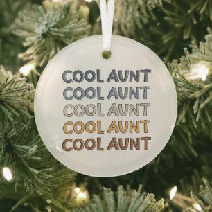 Ornement En Verre Cool Tante Moderne Cadeaux mignons pour Tante Swea