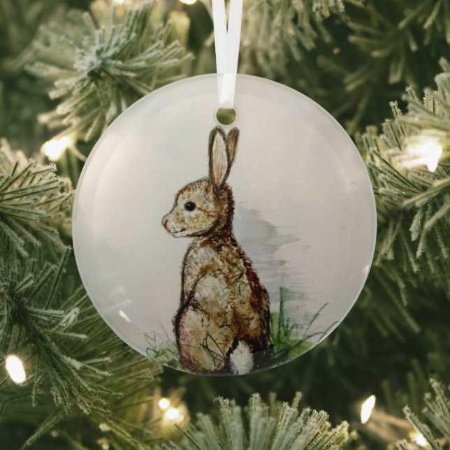 Ornement En Verre Cottontail par Hevener (Insitu)