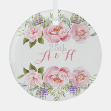 Couronne rose florale Élégant anniversaire de mari