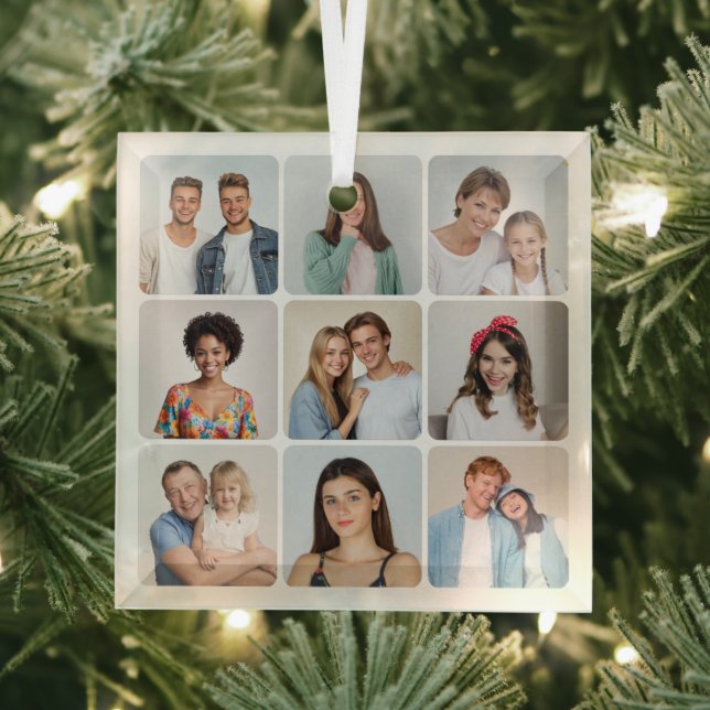 Ornement En Verre Créez vos propres angles ronds 9 Collage photo (Insitu)