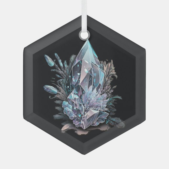 Ornement En Verre Créez vos propres cristaux d'argent (Recto)