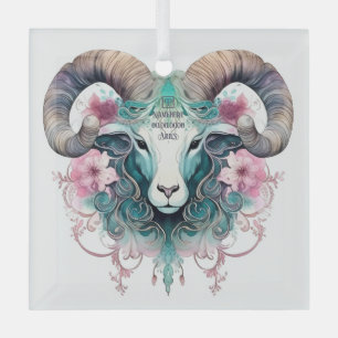 Ornement En Verre Créez Votre Propre Beau Bélier Zodiaque