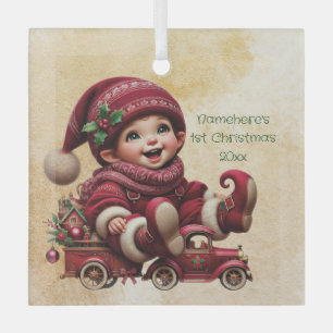 Ornement En Verre Créez votre propre lutin de Noël de style vintage