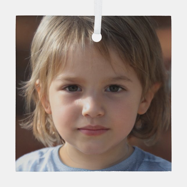 Ornement En Verre Créez votre propre photo de famille (Verso)