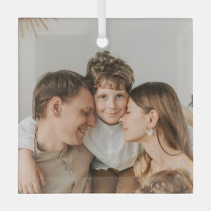 Ornement En Verre Créez votre propre photo personnalisée DIY