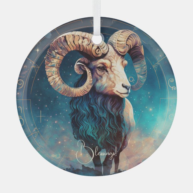 Ornement En Verre Créez votre propre Zodiac d'argile céleste (Recto)