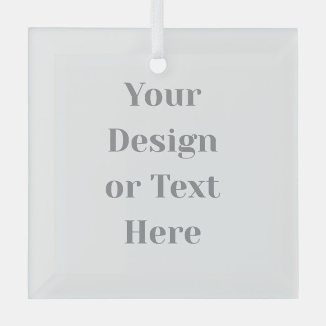 Ornement En Verre Customizable Your Design or Text Here Personalized (Recto)