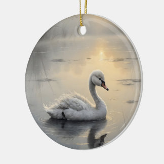 Ornement en verre Cygne Kin First Light