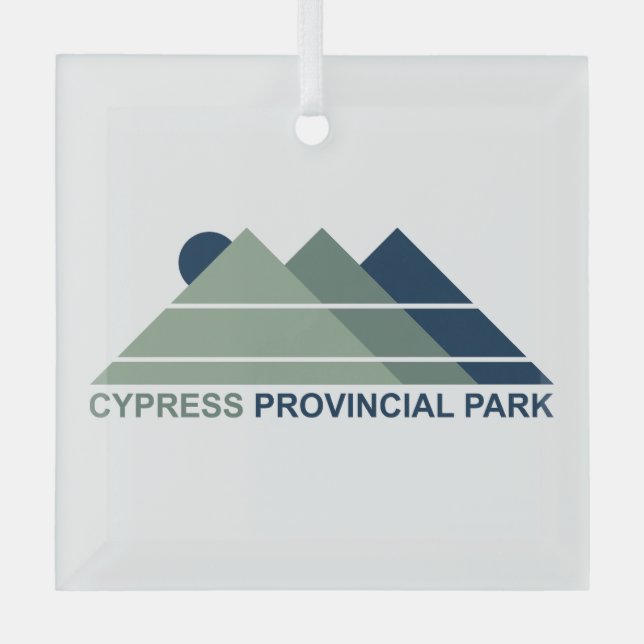Ornement En Verre Cypress Provincial Park Mountains Sun (Recto)