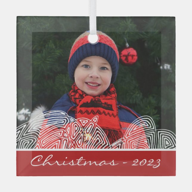 Ornement En Verre Décor de Noël (Recto)