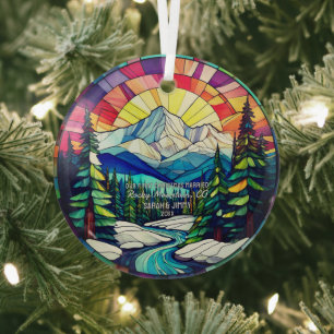 Ornement En Verre Décor de Noël Rocky Mountain Colorado Marié