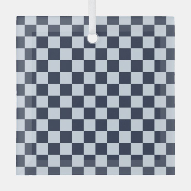 Ornement En Verre Denim rinse checkerboard pattern (Recto)