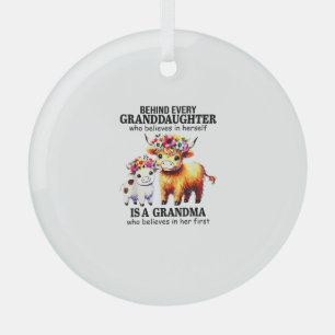 Ornement En Verre Derrière Chaque Petite-Fille Qui Croit En Elle-Mêm