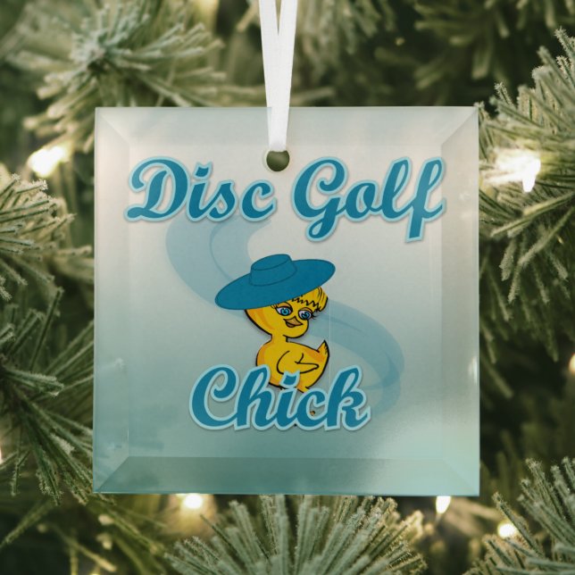 Ornement En Verre Disc Golf Chick #3 (Insitu)