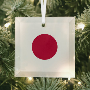 Ornement En Verre Drapeau du Japon : Hinomaru, Nisshōki, Red Rising 