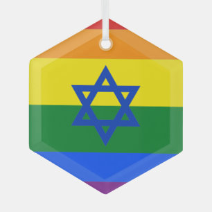 Ornement En Verre Drapeau LGBT Israël