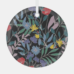 Ornement En Verre Élégance Florale : Fond Abstrait Vintage