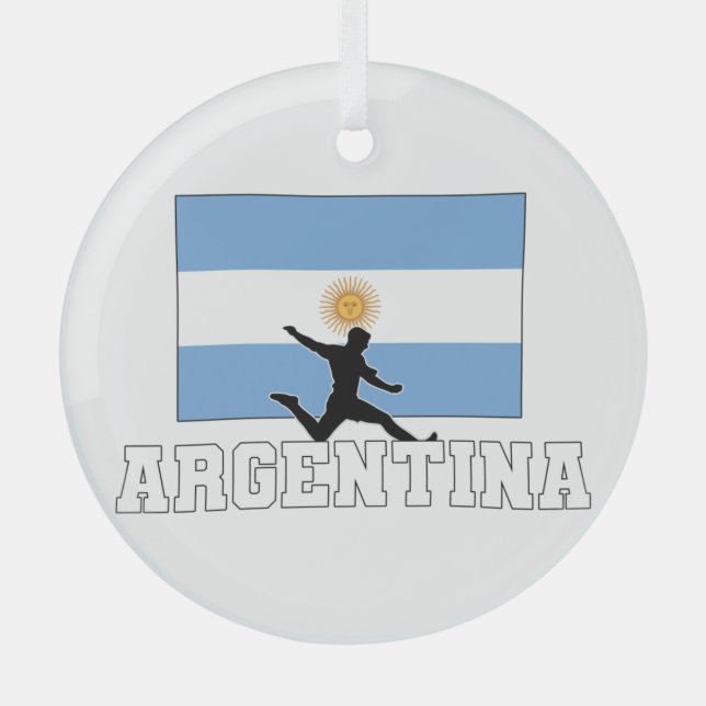 Ornement En Verre Équipe d'Argentine de football (Recto)