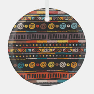 Ornement En Verre Essence des Amérindiens : Ethnic Vintage