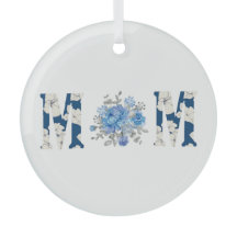 Fête des mères bleu Floral Maman