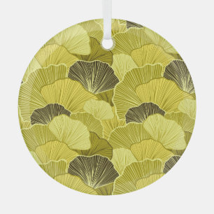 Ornement En Verre Feuilles colorés : motif olive sans soudure.