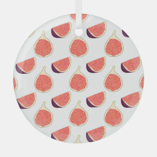 Ornement En Verre Fig mauve : motif coloré