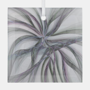 Ornement En Verre Filigree Motions Moderne Abstrait Fractal Balançan