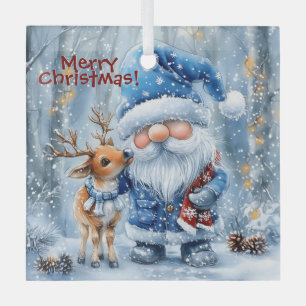 Ornement En Verre Fils de neige et d'écarlate