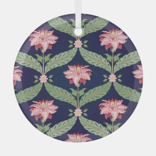 Ornement En Verre Fleurs d'Imaginaire : Motifs indiens foncés