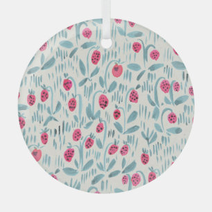 Ornement En Verre Fleurs minuscules : Aquarelle transparente