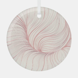Ornement En Verre Florale d'or rose : Motif de luxe