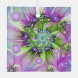 Ornement En Verre Formes arrondies de spirale colorées Art fractal A