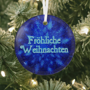 Ornement En Verre Froliche Weihnachten - Snowburst