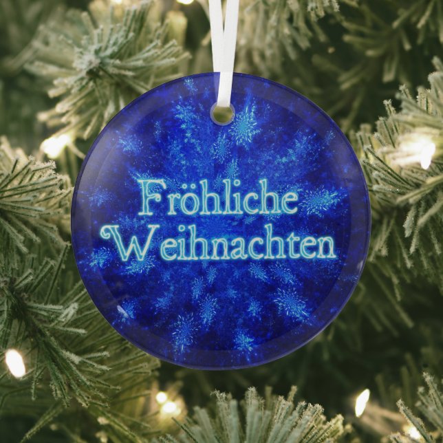 Ornement En Verre Froliche Weihnachten - Snowburst (Insitu)