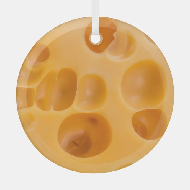 Ornement En Verre Fromage isolé, belle conception (Recto)