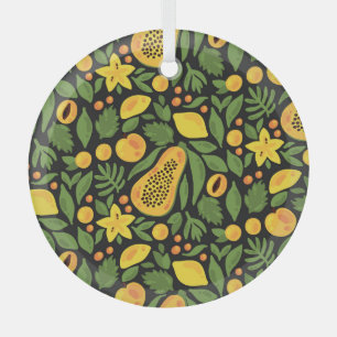 Ornement En Verre Fruits exotiques : Coloré été sans joint