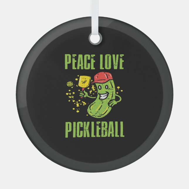 Ornement En Verre Funny Pickleball (Recto)