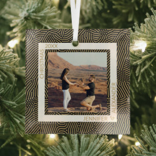 Ornement En Verre Gold et Black Photo