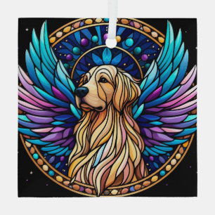 Ornement En Verre Golden Retriever Angel en verre tendu