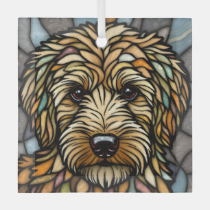 Ornement En Verre Goldendoodle "Verre Tiré"