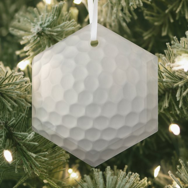 Ornement En Verre Golf Ball Dimples (Insitu)
