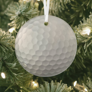 Ornement En Verre Golf Ball Dimples