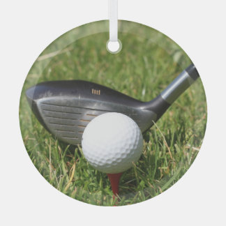 Ornement En Verre Golf Club et Ball