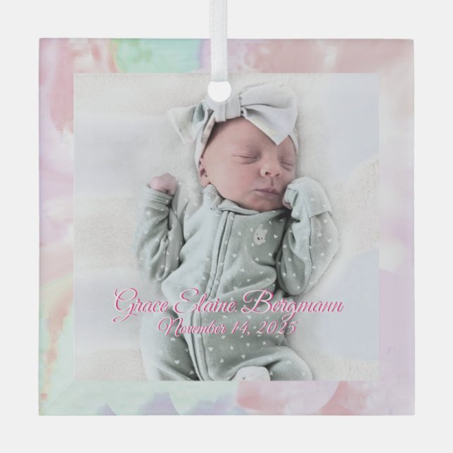 Ornement En Verre GraceB Special Order Glass Ornament (Recto)