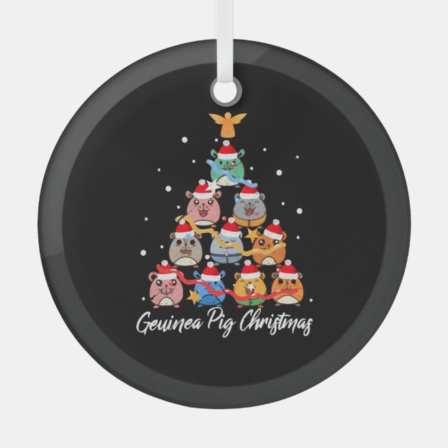 Ornement En Verre Guinea Pig Christmas (Recto)