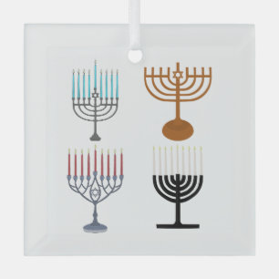 Ornement En Verre Hanoukka judaïsme religion juive
