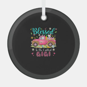 Ornement En Verre Heureux D'Être Appelé Gigi Bunnies Pâques Chocolat