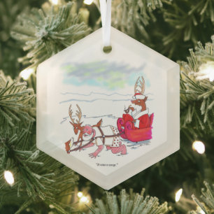 Ornement en verre hexagonal Santa Claus Coup